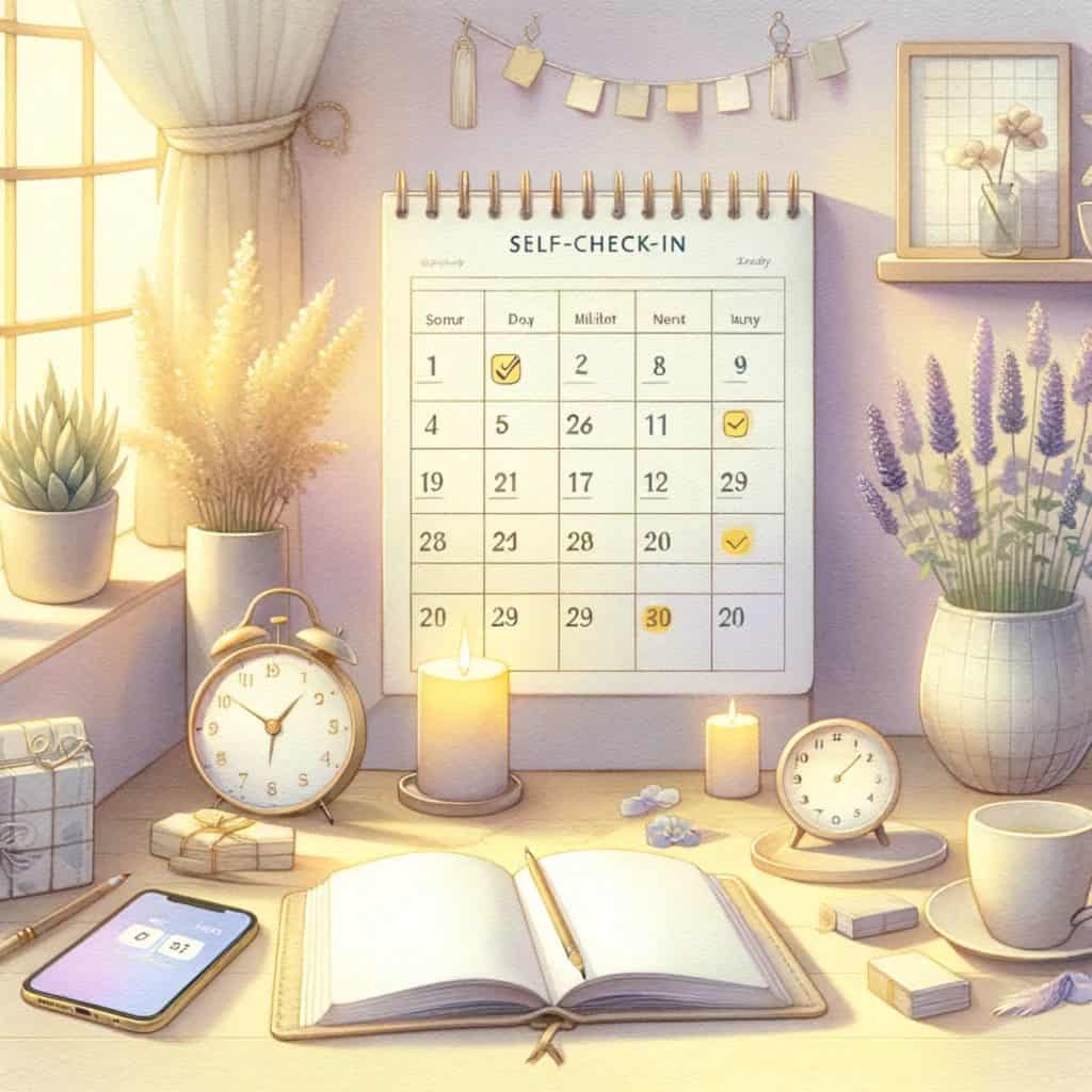 A calendar for regular check-ins