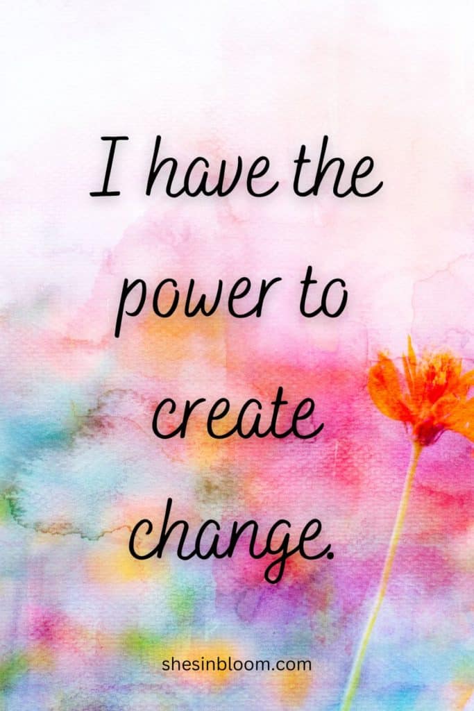 Pin sized image reads: I have the power to create change.
