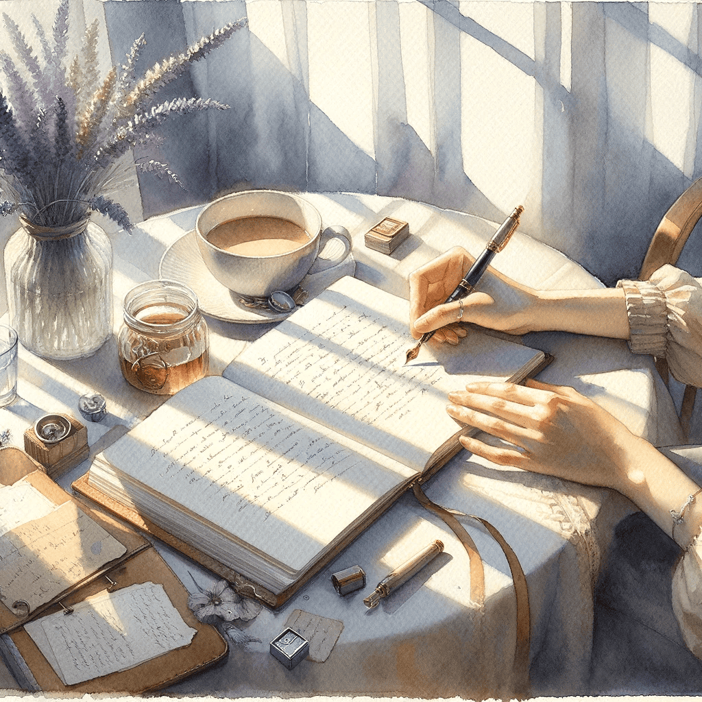 Writing in a gratitude journal